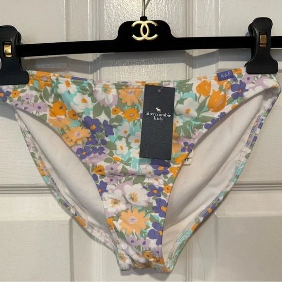 NWT Abercrombie Kids Floral Bralette Bikini Girls Size 17 18 Swim Beach Summer